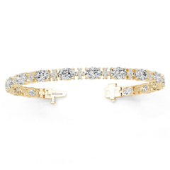 10K Gold Semi Mount Bracelet Setting Round Ro 7x5mm Syz Jewelry
