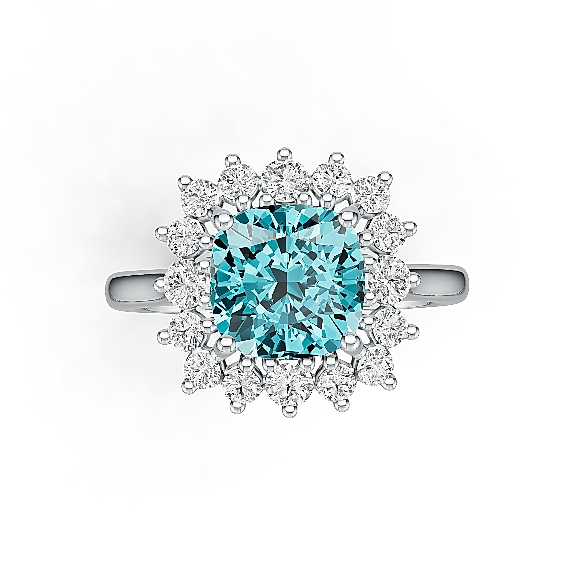 Sterling Silver Semi Mount Ring Setting Cushion CU 8X8mm Syzjewelry