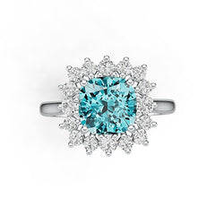 Sterling Silver Semi Mount Ring Setting Cushion CU 8X8mm Syzjewelry