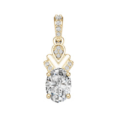 Sterling Silver Semi Mount Pendant Setting Oval Ov 8x6mm Syz Jewelry