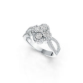 Platinum Semi Mount Ring Setting Round RD 3.5mm Diamond Accent DHJ