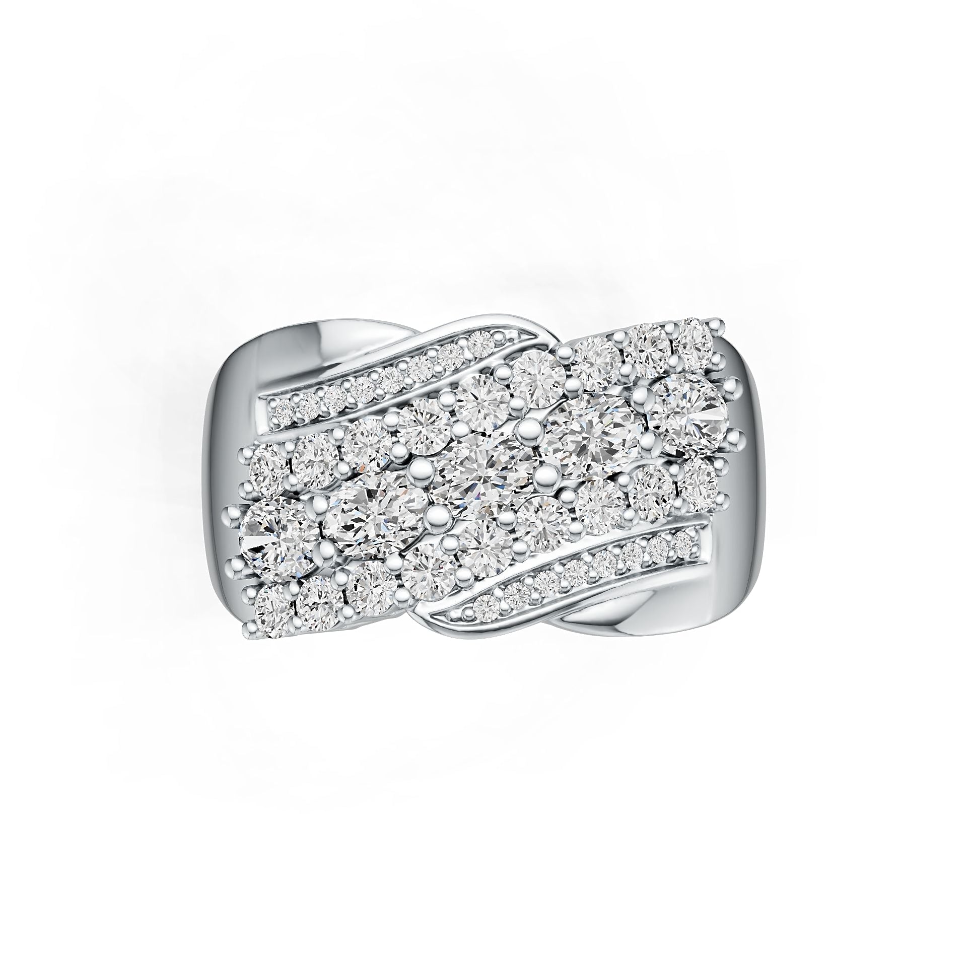 Sterling Silver Semi Mount Ring Setting Oval OV 4X3mm with White Topaz DHJ
