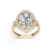 14K Gold Semi Mount Ring Setting Oval Ov 5x9mm Diamond Accent Syz Jewelry