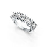 10K Gold Semi Mount Ring Setting Round RD 5x5mm Moissanite Accent DHJ