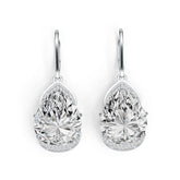 Sterling Silver Semi Mount Earrings Setting Pear PE 14X12mm DHJ