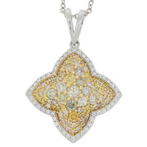 10K Gold Semi Mount Pendant Setting Round RD 3.5mm Moissanite Accent DHJ