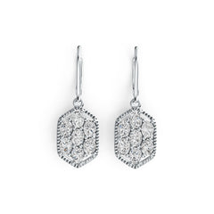 Platinum Semi Mount Earrings Setting Oval OV 4X3mm DHJ