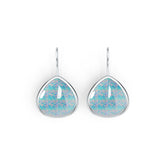Platinum Semi Mount Earrings Setting Pear 18X18mm Cabochon DHJ