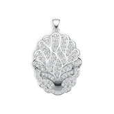 14K Gold Pendant Tree Of Life Theme with or Moissanite Diamond Accent DHJ