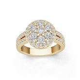14K Gold Semi Mount Ring Setting Round Ro 3x3mm Diamond Accent Syz Jewelry