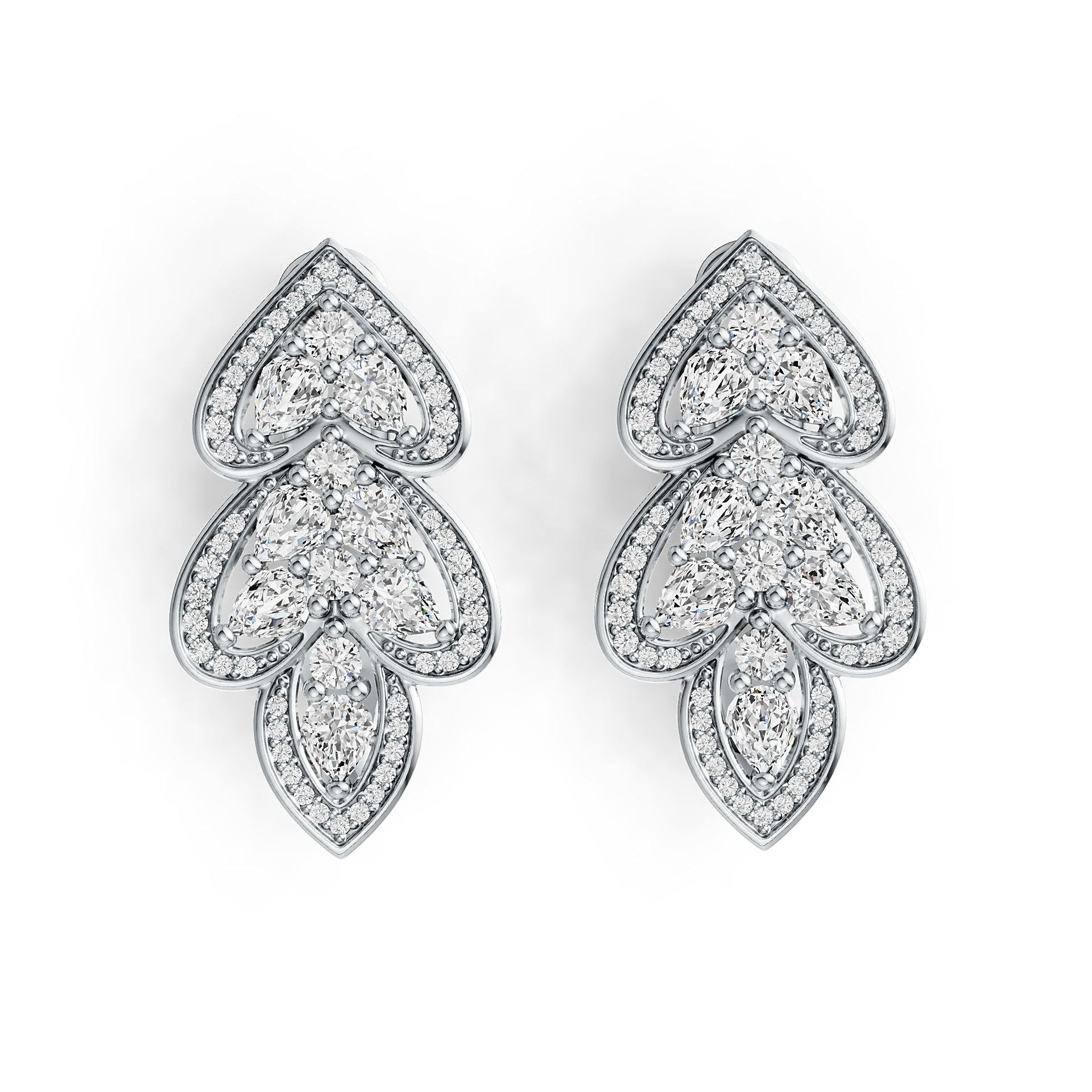 Sterling Silver Semi Mount Earrings Setting Pear PE 4X3mm DHJ