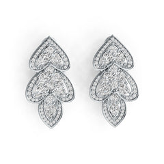 Sterling Silver Semi Mount Earrings Setting Pear PE 4X3mm DHJ