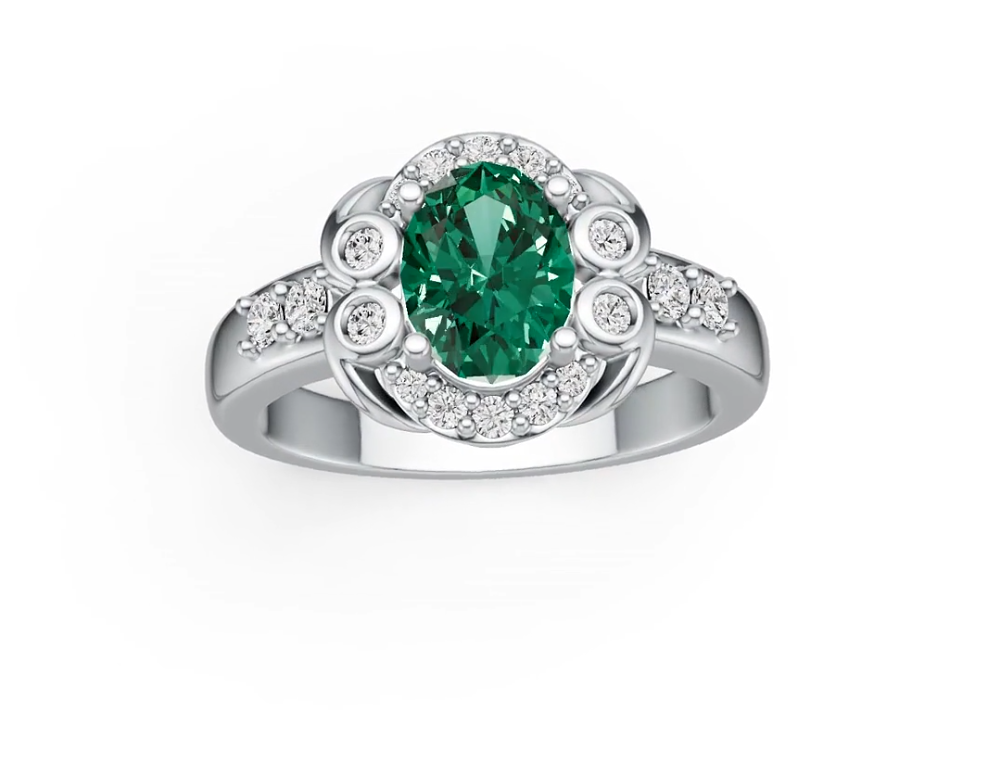 Sterling Silver Semi Mount Ring Setting Oval OV 8X6MM DHJ