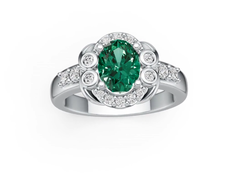 Sterling Silver Semi Mount Ring Setting Oval OV 8X6MM DHJ