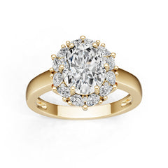 Sterling Silver Semi Mount Ring Setting Round RD Halo围镶mm DHJ