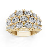 Platinum Semi Mount Ring Setting Oval Ov 5x4mm Diamond Accent Syz Jewelry