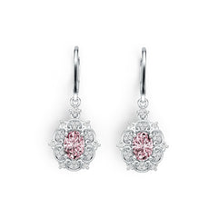 Sterling Silver Semi Mount Earrings Setting Oval OV 7X5mm with White Topaz DHJ