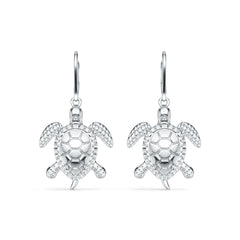 18K Gold Semi Mount Earrings Setting Round Ro 6x6mm Syz Jewelry