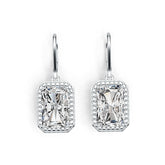 Sterling Silver Semi Mount Earrings Setting Emerald OCT 12X8mm DHJ