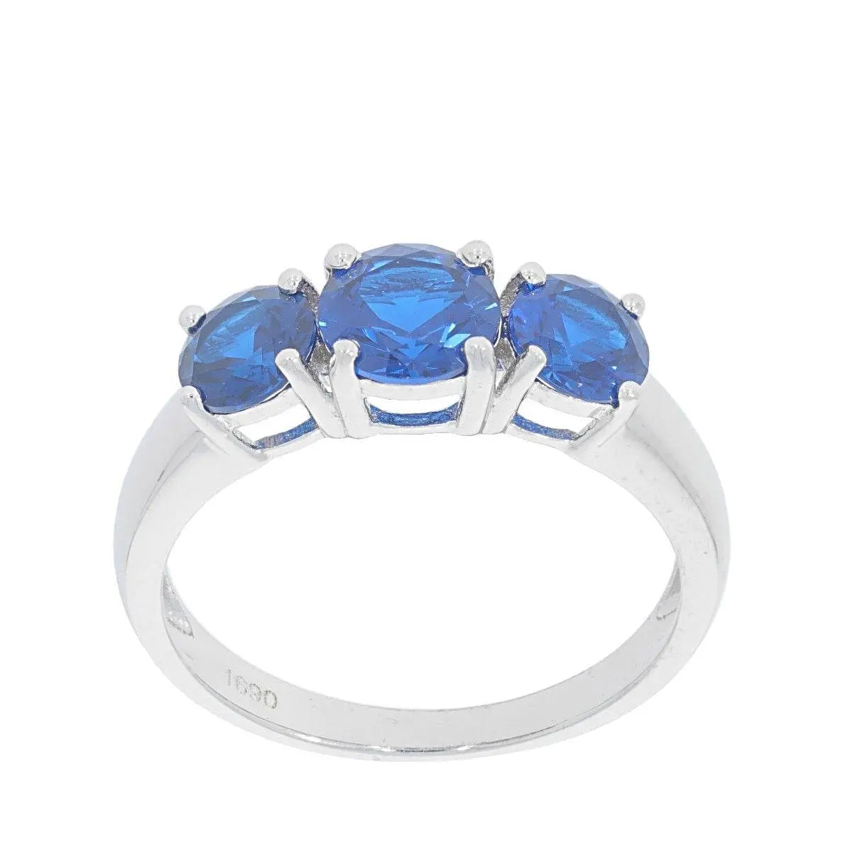 18K Gold Semi Mount Ring Setting RD 6x6mm 5x5mm 3 Stone DHJ