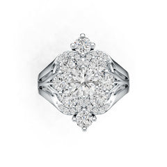 Sterling Silver Semi Mount Ring Setting Round RD 6x6mm RD 3.5mm DHJ