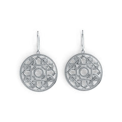 Sterling Silver Semi Mount Earrings Setting Round RD 6x6mm DHJ