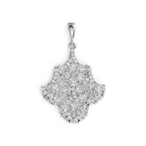 Platinum Semi Mount Pendant Setting Pear PE 4x3mm PE 5x3mm Diamond Accent DHJ