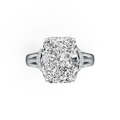 Sterling Silver Semi Mount Ring Setting Cushion CU 14X12mm DHJ