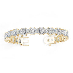 18K Gold Semi Mount Bracelet Setting Princess Pr 7x5mm Diamond Accent Syz Jewelry
