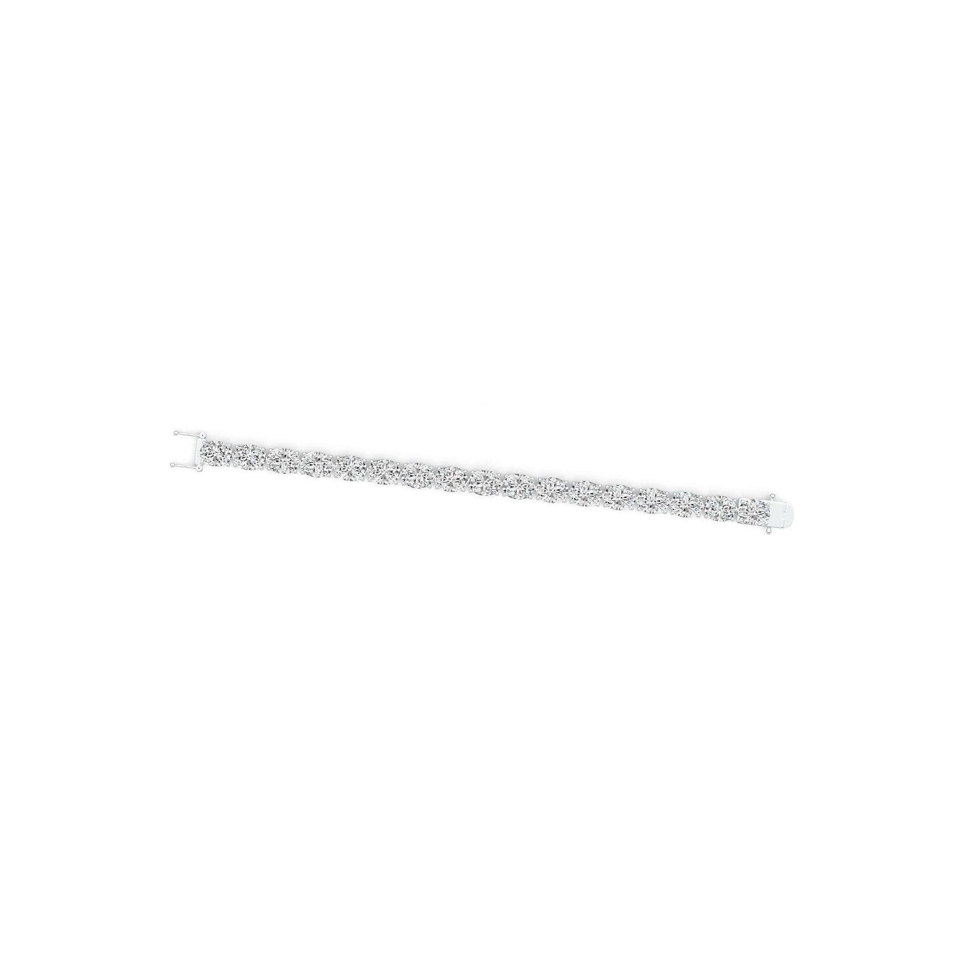 Platinum Semi Mount Bracelet Setting Oval OV 10X8mm DHJ