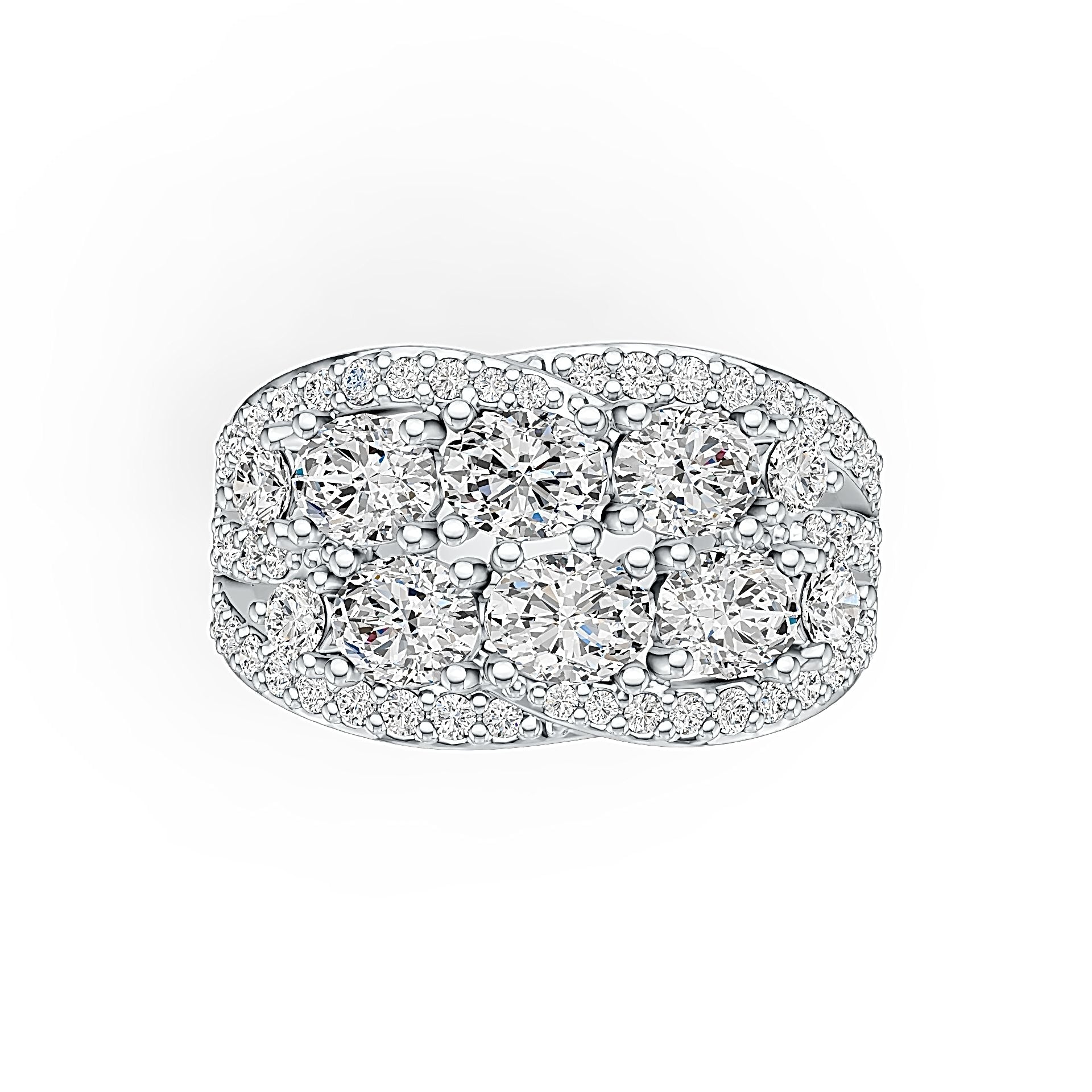 Sterling Silver Semi Mount Ring Setting Oval OV 5X4mm with White Topaz DHJ