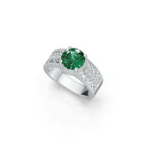 10K Gold Semi Mount Ring Setting Round RD 8x8mm Solitaire Moissanite Accent DHJ