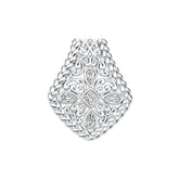 Sterling Silver Semi Mount Pendant Setting Pear PE 5X3mm CU 4X4mm DHJ