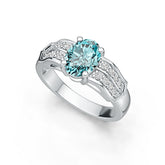 18K Gold Semi Mount Ring Setting Oval OV 8X6mm Diamond Accent DHJ