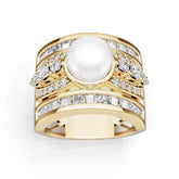 14K Gold Semi Mount Ring Setting Round Ro 8x8mm Syz Jewelry