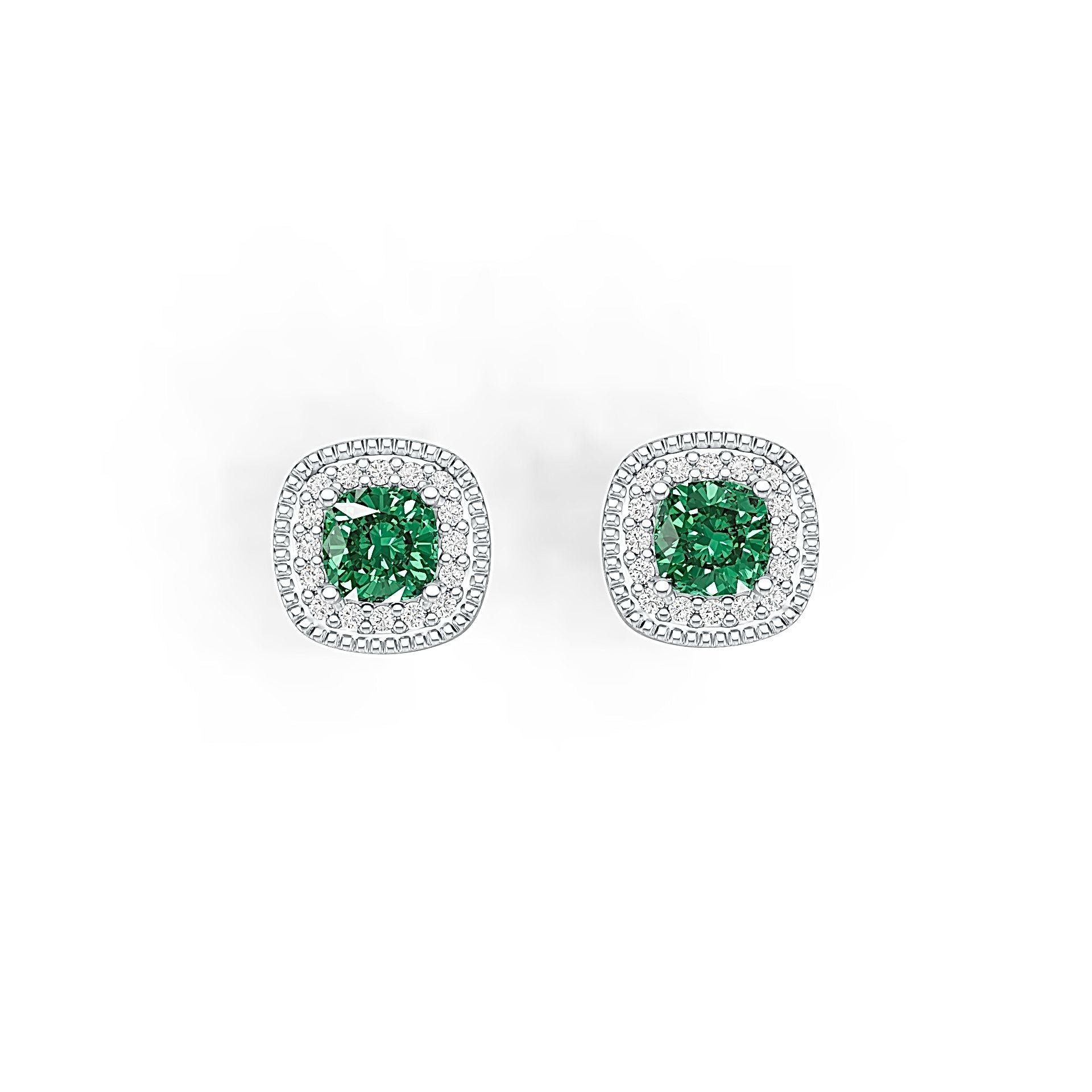 Sterling Silver Semi Mount Earrings Setting Cushion CU 5X5mm DHJ