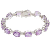 Platinum Semi Mount Tennis Bracelet Setting Oval OV 10x8mm 7" Syzjewelry