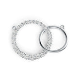 10K Gold Pendant Eternity Circle Theme with White Topaz or Moissanite Moissanite Accent DHJ