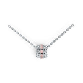 Sterling Silver Pendant with White Topaz or Moissanite Filigree Syzjewelry