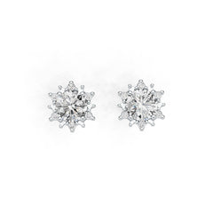 Sterling Silver Semi Mount Earrings Setting Round RD 5X5mm DHJ