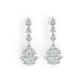 Sterling Silver Semi Mount Earrings Setting Pear PE 4X3mm DHJ