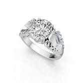 Platinum Semi Mount Ring Setting Oval OV 11X9mm DHJ