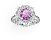 Sterling Silver Semi Mount Ring Setting Oval OV 9X7MM Halo Syzjewelry