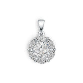 Sterling Silver Semi Mount Pendant Setting Round RD 8X8mm MQ 6X3mm DHJ