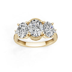 10K Gold Semi Mount Ring Setting Oval Ov 10x8mm Syz Jewelry