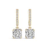 10K Gold Semi Mount Earrings Setting Emerald Em 5x7mm Moissanite Accent Syz Jewelry