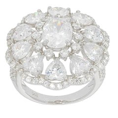 18K Gold Semi Mount Ring Setting Oval OV 9X7mm Diamond Accent DHJ