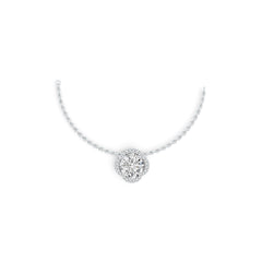 Sterling Silver Semi Mount Pendant Setting Round RD 8x8mm DHJ