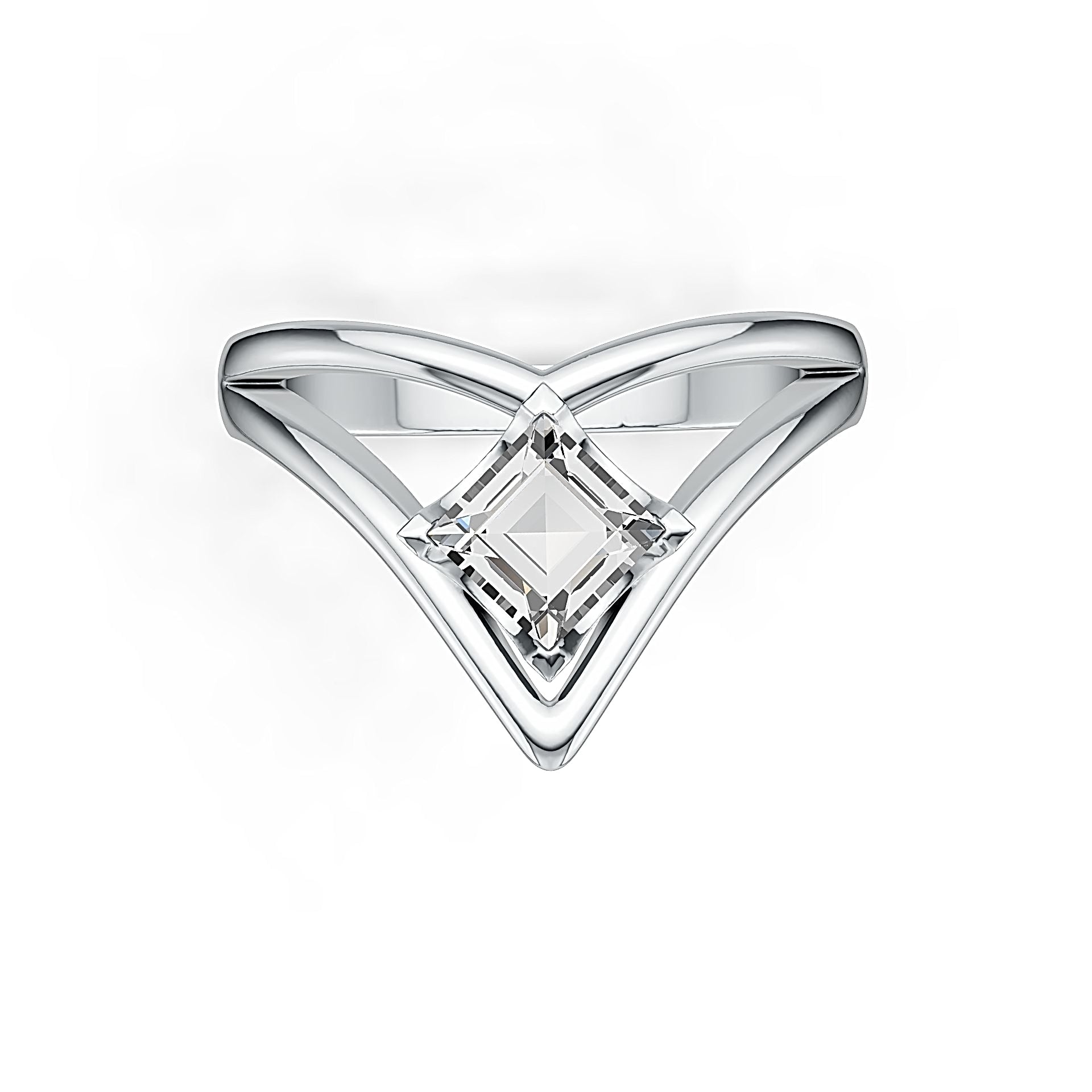 Sterling Silver Semi Mount Ring Setting Princess SQ 5x5mm Syzjewelry