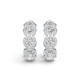 Sterling Silver Semi Mount Earrings Setting Round RD 5x5mm DHJ